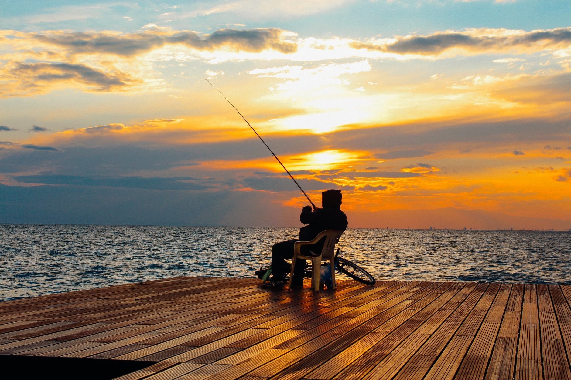 man fishing